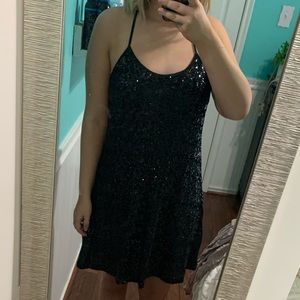 Black Sequin Dress